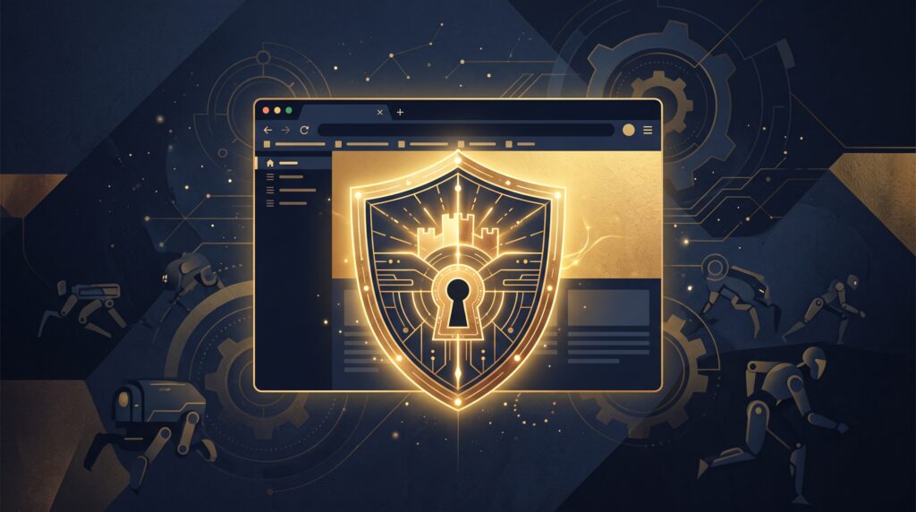 A website protected by a shield turning away AI crawlers
