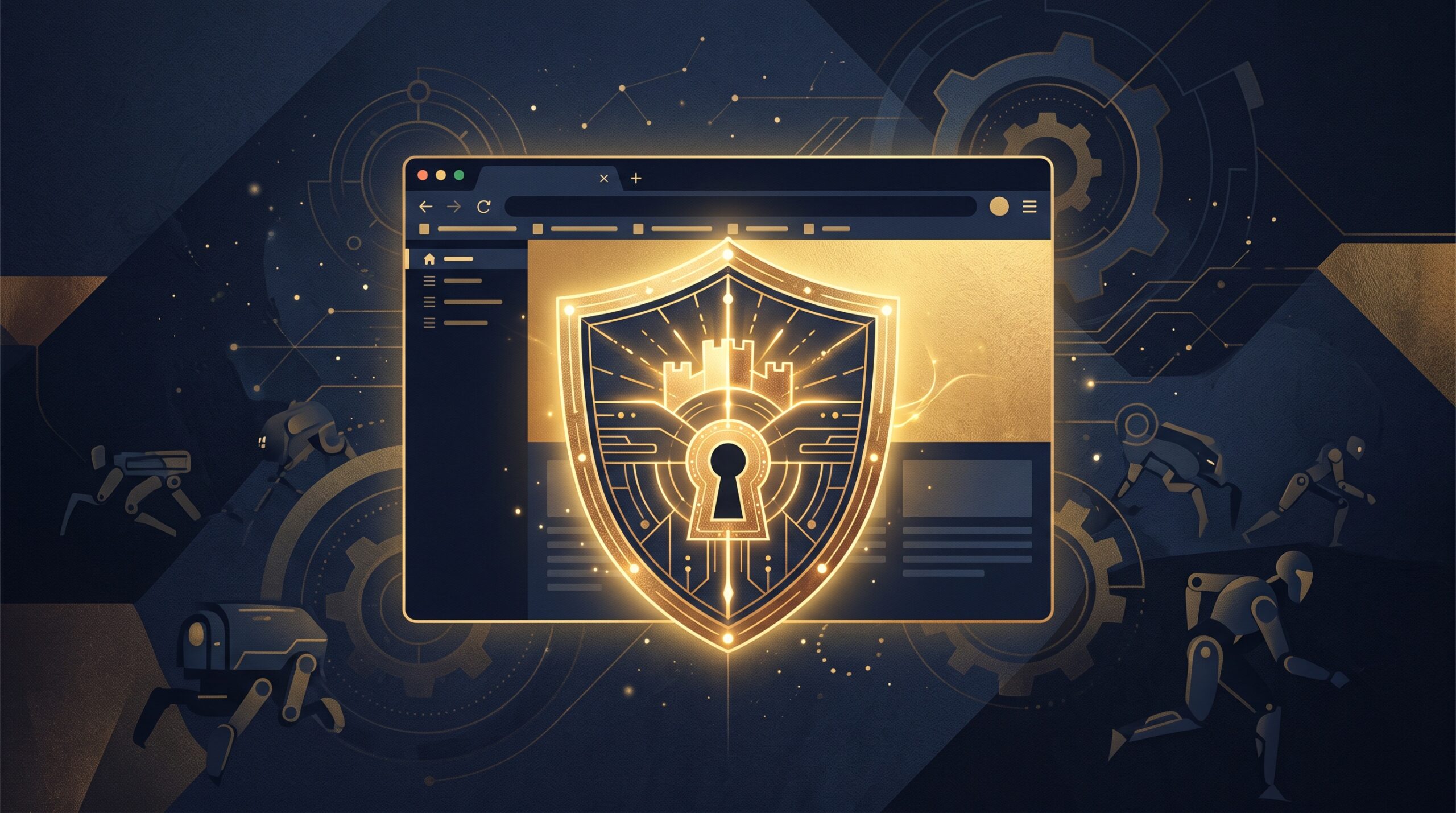A website protected by a shield turning away AI crawlers