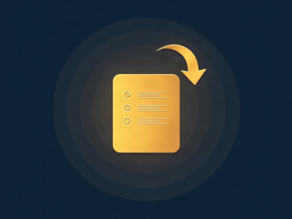 A gold listing card marked with a removal X and a curving arrow restoring it, representing a takedown being reversed