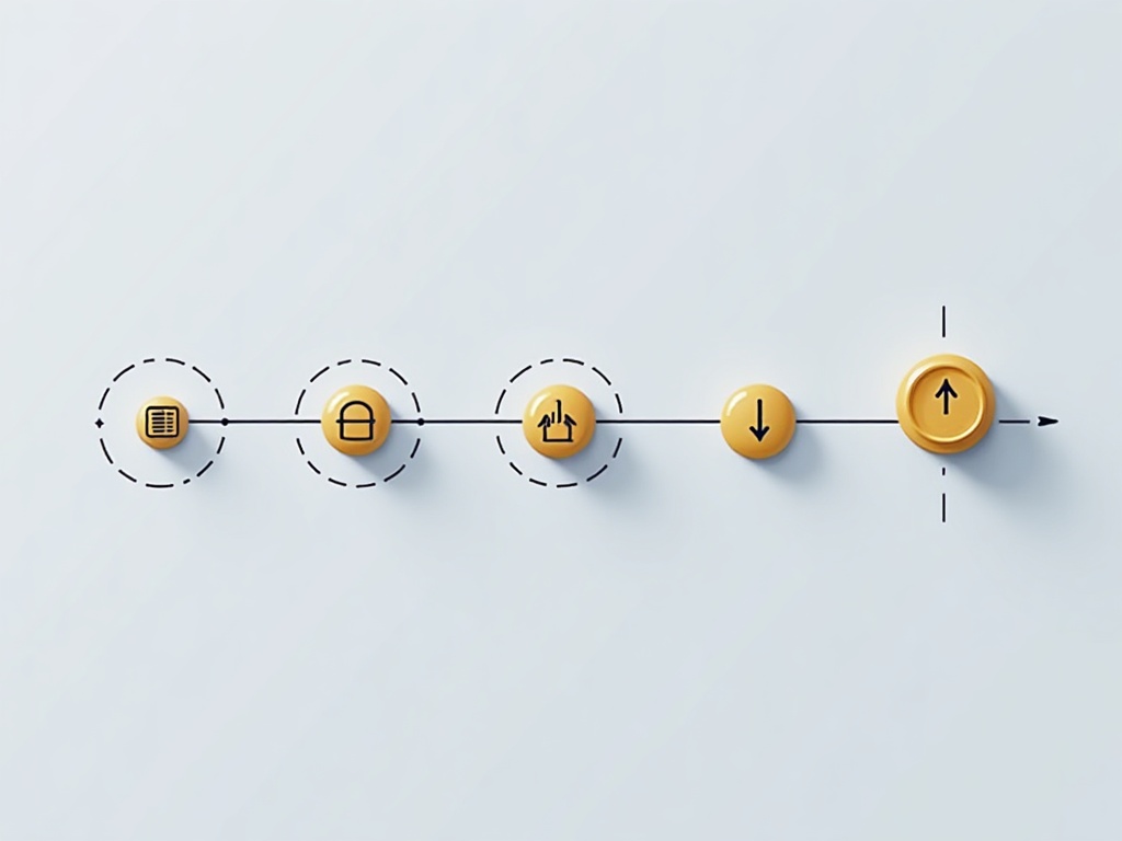 A gold timeline showing script approval, filming, posting, and payment milestones