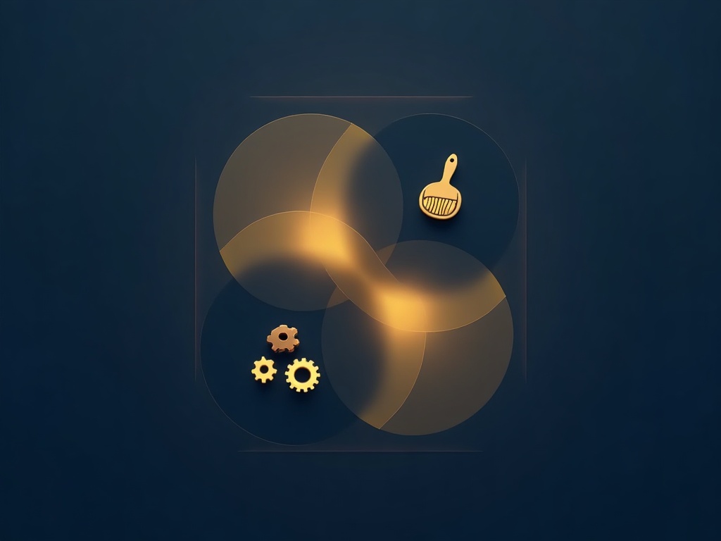 Three overlapping gold circles suggesting one work can be protected by more than one right