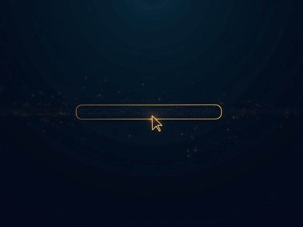A gold search bar floating above an enormous wall of faint scraped image and text fragments