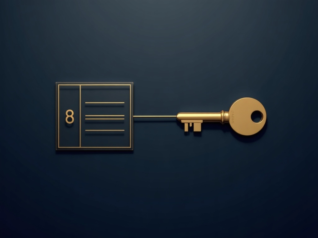 An ownership deed beside a usage key, separated by a line